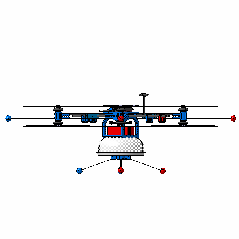 X650八轴飞行器结构3D图纸 STP格式